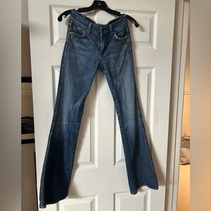 Seven for all Mankind flare Blue Jeans. Vintage. Low rise.